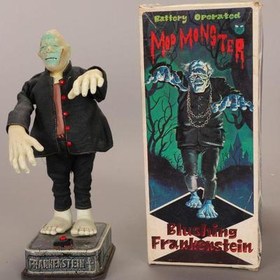 Tin Lithograph Frankenstein Monster battery op toy
