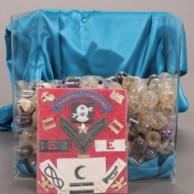 Military pins and patches bubble gum machine prizes