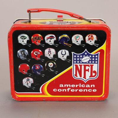 NFL Football metal lunch box