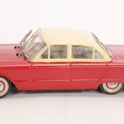 Metal tin friction car with working windshield wipers