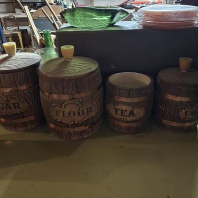 Treasure Craft canister set (missing one lid)