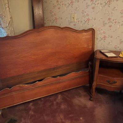 Vintage Matching bedroom suite - bed, dresser, chest, nightstand