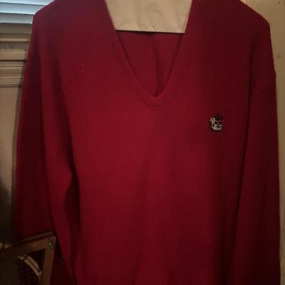 Vintage izod UGA vneck sweaters - 2