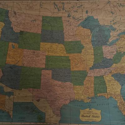 US map poster
