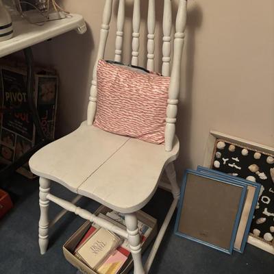 White wood chair