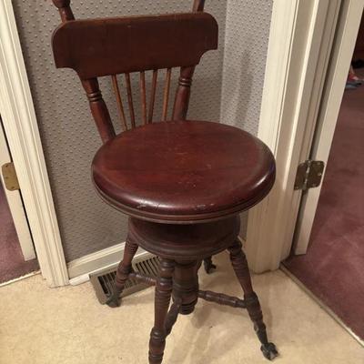 Antique adjustable stool