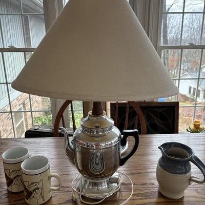 Stainless Coffee Pot Lamp