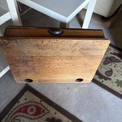 Antique school desk top.