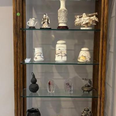Glass etagere