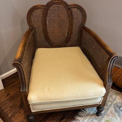Bergere style caned chair