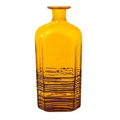 Lot 030-152   
Amber Glass Bottle with Black Thread Design