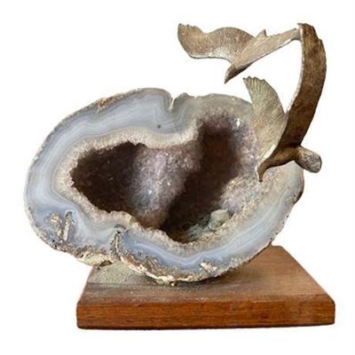 Lot 171   
Amethyst Geode and Seagull Sculpture