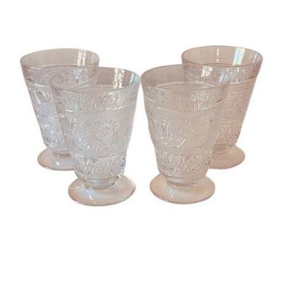 Lot 057   
Duncan & Miller Sandwich Clear Stem Glasses