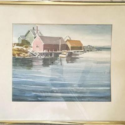 Lot 184  
Gertrude Hoeger, "Peggy's Cove" Watercolor 1987