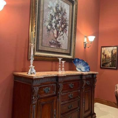 Available in Auction - Lot 21 - Marble Top Buffet