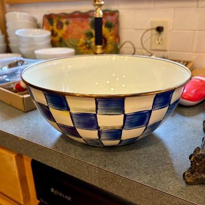 MacKenzie-Childs Royal Check Mixing Bowl