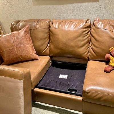 Ashley Furniture Queen leather sleeper sofa