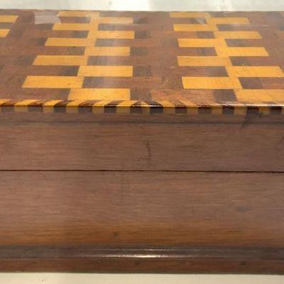 Vtg Inlaid Wood Keepsake Box Jewelry Box W Lid

