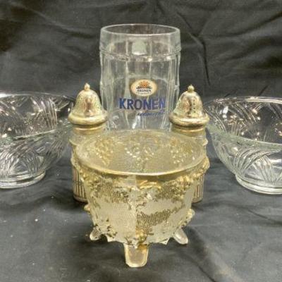 Lot 8 Assorted Art Glass Tabletop, Kronen & More
