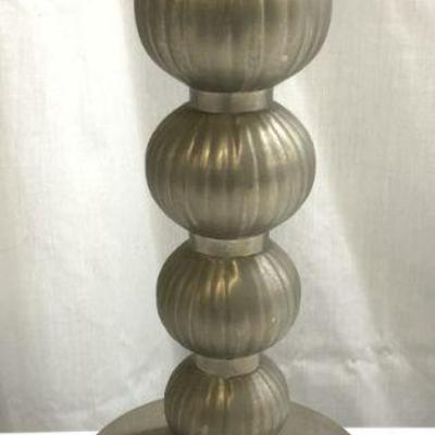 Vntg Metal & Resin Candlestick Style Lamp
