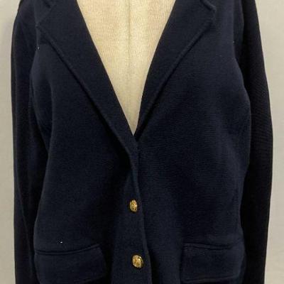 Ralph Lauren Blue Cotton Sweater Jacket
