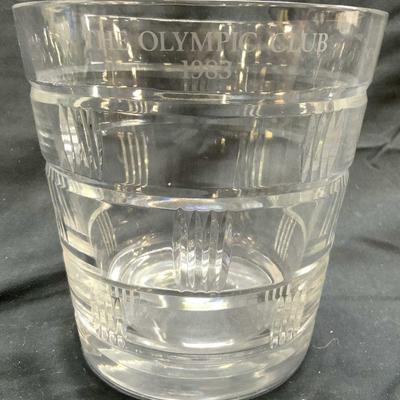 Monogrammed Crystal Ice Bucket Vessel
