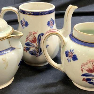 CALYX WARE Lot 3 Hand Painted Porc Tea Service
