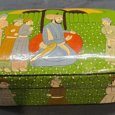Vintage Lacquered Wood Figural Box
