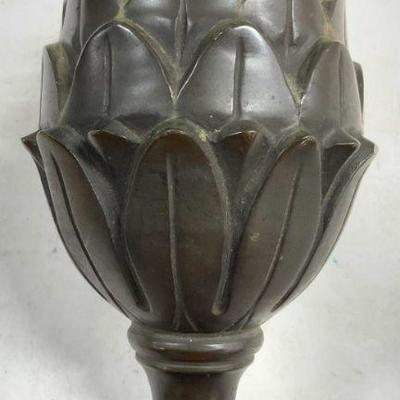 Antique Gilt Metal Artichoke Gate Finial
