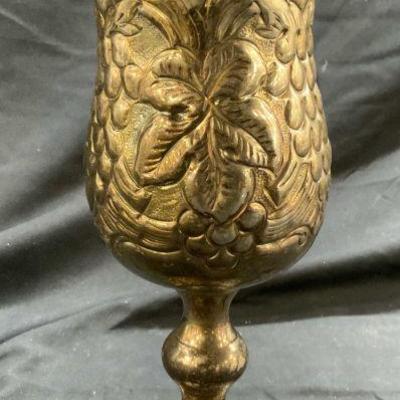 Silver Plated Vintage Repousse Goblet
