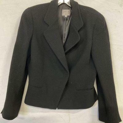 ARMANI COLLEZIONI Waffle Knit Style Black Blazer
