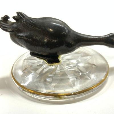 Bronze Duck VAL ST LAMBERT Base
