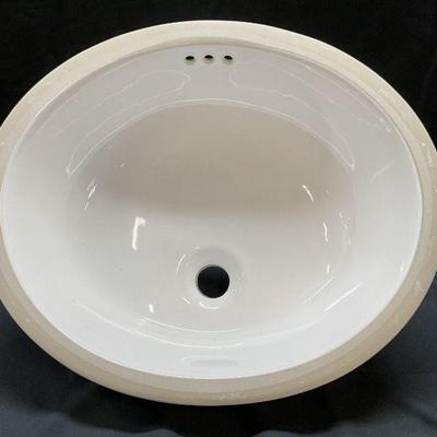 White Ceramic Undermount Sink NIB
