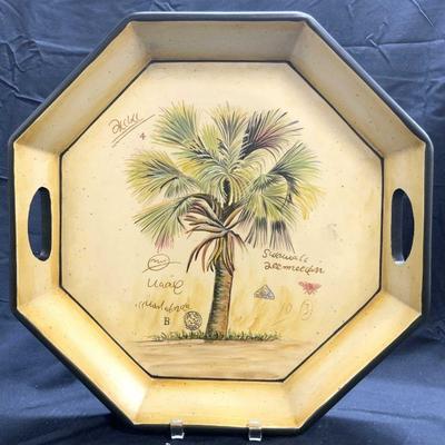 TAM SAN DESIGNS Hand Painted Octagonal Serv Tray
