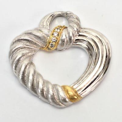 Judith Ripka Sterling Silver Gold Tone CZ Enhancer
