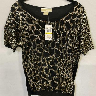 MICHAEL KORS NWT Black Sequins Shirt
