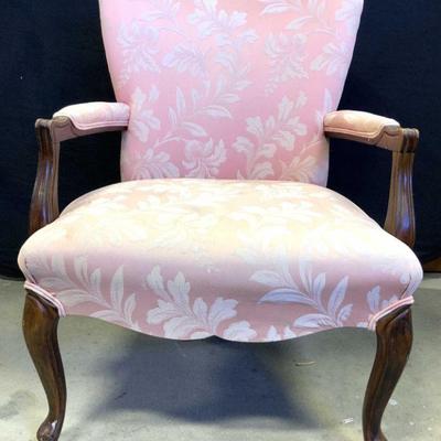 Vintage Queen Anne Style Armchair
