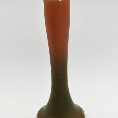 1920 Roseville Pottery Florane Bud Vase Rust/Brown
