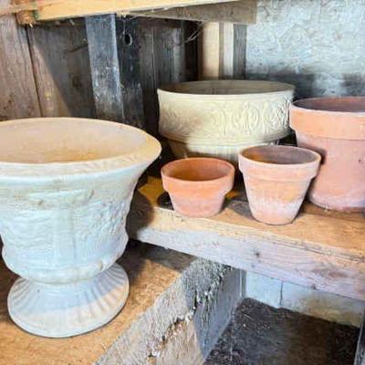 (5) Terracotta & Ceramic Pots – Various Sizes

