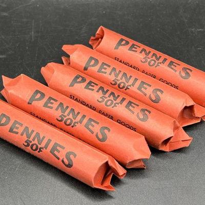 (5) Unsearched Penny Rolls
