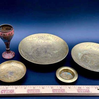 Metal Asian Dish Lot
