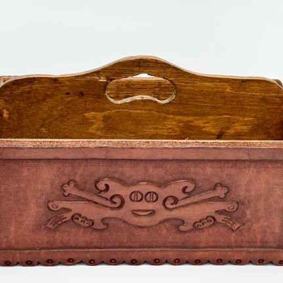 MCM Tiki Leather Wrapped Caddy
