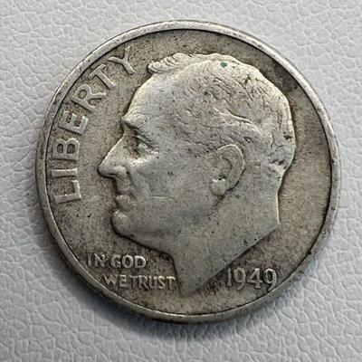 1949S Silver Roosevelt Dime
