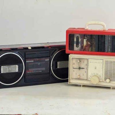 Magnavox Boom Box & Motorola Alarm Clock Radio
