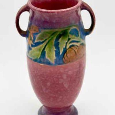 1930s Roseville Pottery Baneda Vase With Sticker
