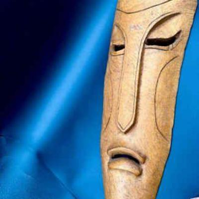 Haitian Carved Wooden Mask
