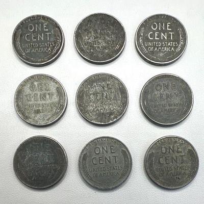 (9) Steel War Pennies 1943
