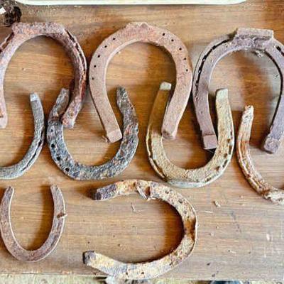 (9) Vintage Horse Shoes
