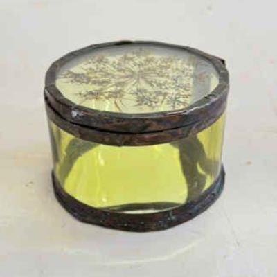 Beautiful Handmade Flower Press Trinket Box
