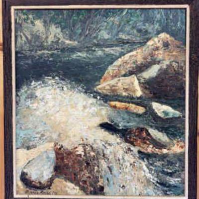 Morris Reiss Signed Acrylic Painting
